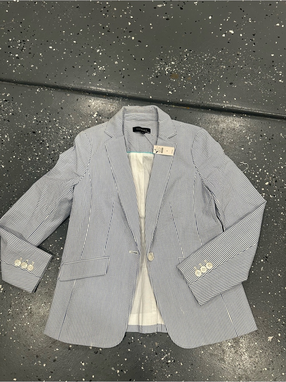 Talbots Blue & White Pinstripe Blazer